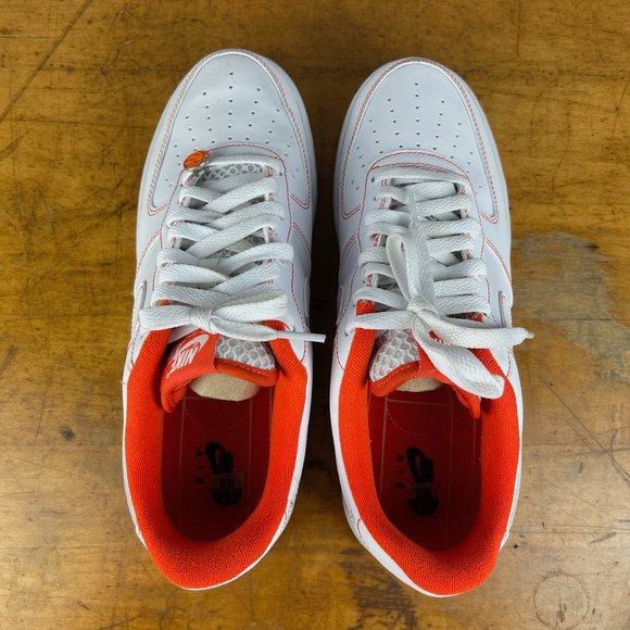 Nike Air Force 1 Low CT2585-100 Rucker Park White Team Orange Size 9.5 Sneakers